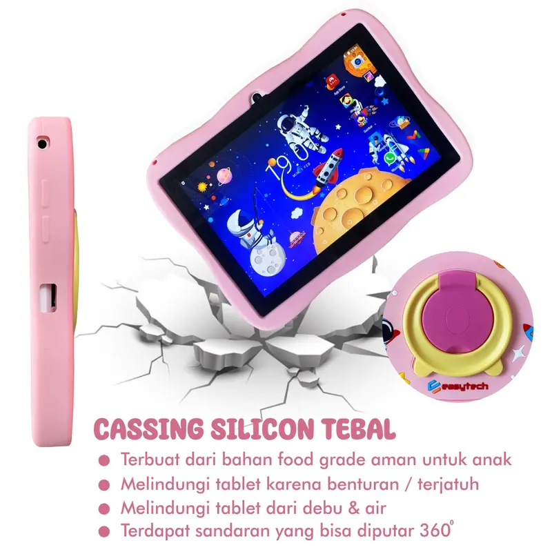 Tablet Anak Android Easytech E-18 Layar Sentuh IPS 8 Inch WiFi Only / Tablet Belajar Anak Edukasi paket  tablet q  tab 3