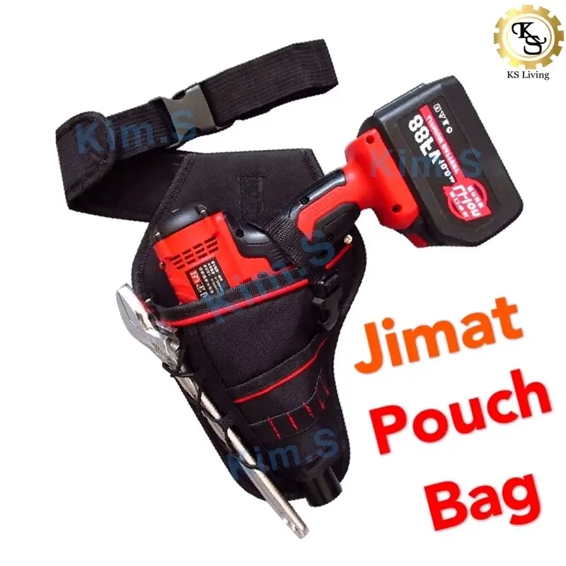 Kim.S Portable Electric Tool Cordless Drill Holster Belt Drill Waist Pouch Bag Tools Bag Tool Bag Holder Mesin Carry Cas