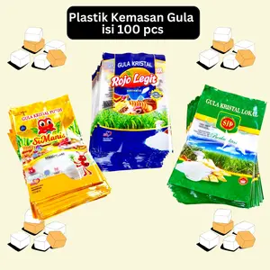 Plastik Gula 1 kg & 500 gram SJP Kemasan Si Manis Kristal Hijau Rojo Legit