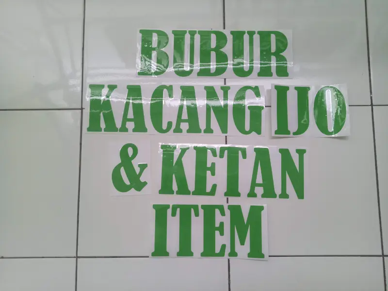 Stiker Tulisan Gerobak atau Dagang Ukuran 10 cm 2