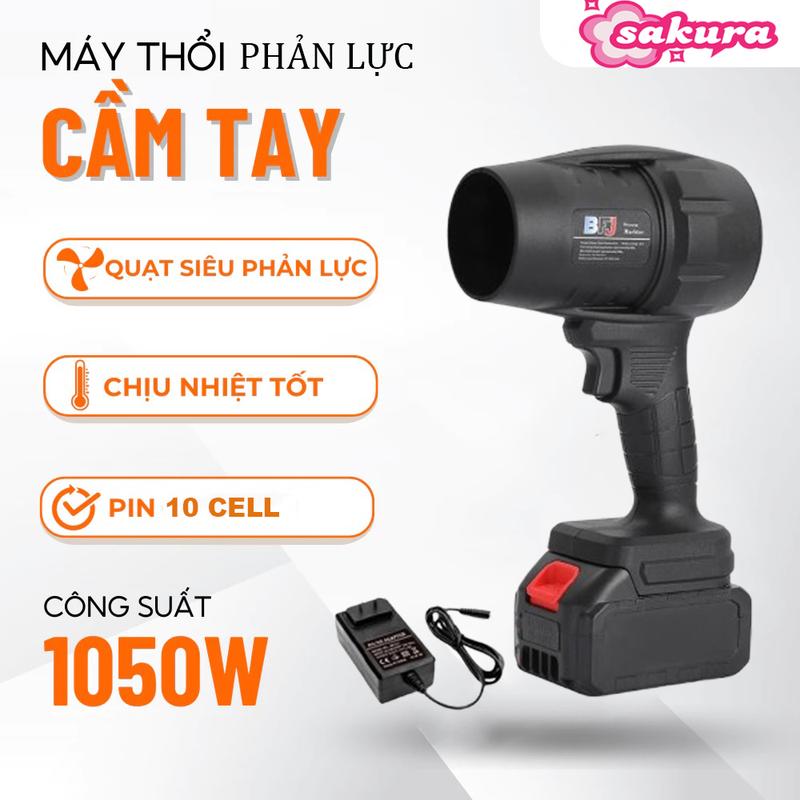[ Hàng loại 1] Máy thổi phản lực pin 10 cell, Máy thổi bụi, quạt thổi lá, Quạt thổi bụi cầm tay, Dọn dẹp ôtô, sân vườn, nhà xưởng, dễ dàng tiện lợi