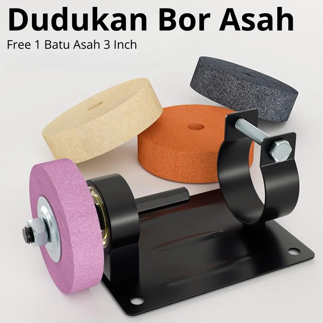 Dudukan Bor Asah Stand Holder Batu Asahan Dudukan Mesin Bor Meja