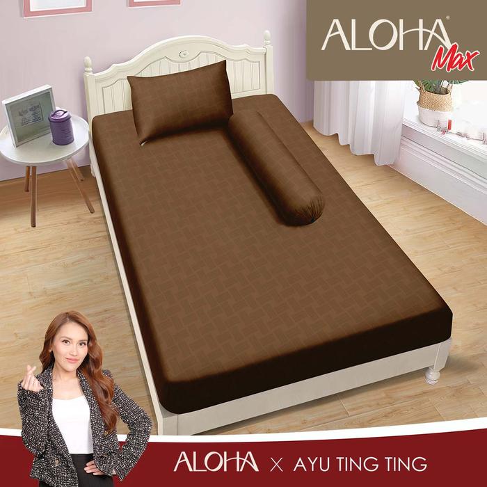 Gambar Aloha Max x Ayu Ting Ting - Sprei Single 120x200 Tinggi 25Cm Emboss "Live" - Burgundy dari Lady Rose Sprei Kab. Bandung 4 Tokopedia