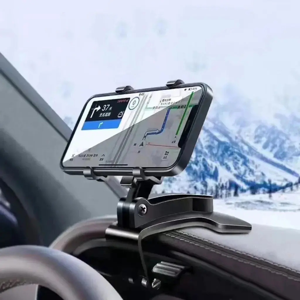 [Kreasiva] Holder Mobil Jepit 3 in 1 Spion Dashboard 360 Derajat Car Holder
