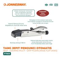 Gambar JONNESWAY Tang Pengunci Otomatis Rahang Lebar Datar / Tang Jepit Otomatis Rahang Lebar Datar / Tang Genggam Multifungsi dengan Metode Kunci / Self-Locking Multi-Grip Pliers (Wide Flat Jaws) P7805 dari Jonnesway Official Kota Administrasi Jakarta Utara 2 Tokopedia