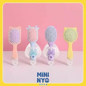 MININYO Cute Hair Comb Pastel Color Sisir Rambut Karakter Animal Anak Model Airbag Lucu Anti Kusut WARNA RANDOM