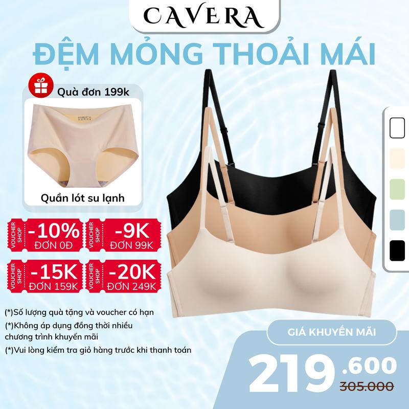 Set 3 Áo lót mỏng đúc su CAVERA, áo ngực không gọng cao cấp Bra Nữ áo  lưng su thạch A141