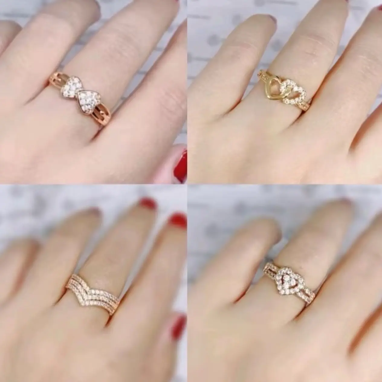 Cincin Titanium Wanita Terbaru Tahan Lama Tidak Luntur Elegan Termurah Rings Perhiasan Permata