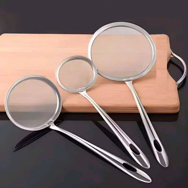 Saringan Halus / Serok Rapat Ampas Minyak Penggorengan Steinless Steel / Saringan Tirisan Minyak Serbaguna Stainless Kitchenware 3