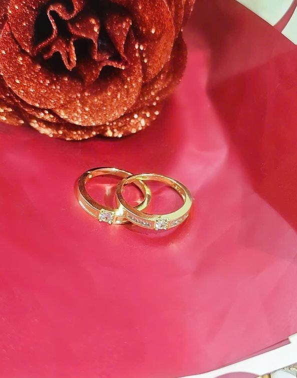 Nhẫn cặp, nhẫn cưới nam nữ kiểu dáng đơn giản phù hợp deo hàng ngày