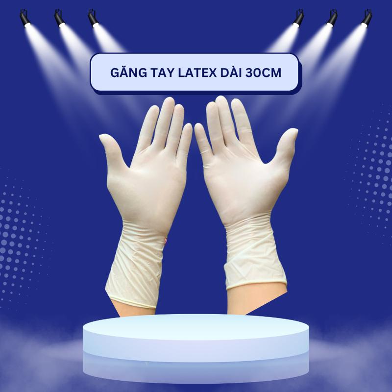 1-3 kg Găng Tay Latex Chính Hãng Nhập Khẩu Malaysia ( Dài 30cm, Không Bột )