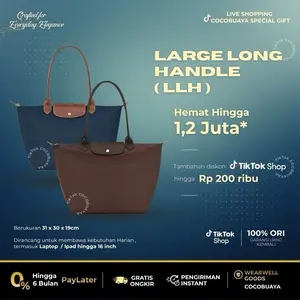 [COCOBUAYA] Large Long Handle Tas Totebag Wanita Besar ( LLH ) Classic & Green S ( Uk 31 x 30 19cm ) Handle Drop 21cm .