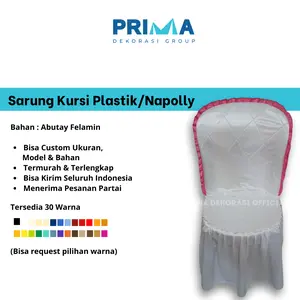 Sarung Kursi Plastik Napolly Rempel + Busa + Pita Terbaru Elegant