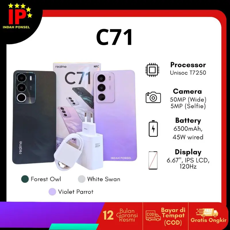 REALME C71 4GB/128GB 6GB/128GB & 8GB/128GB GARANSI RESMI NASIONAL