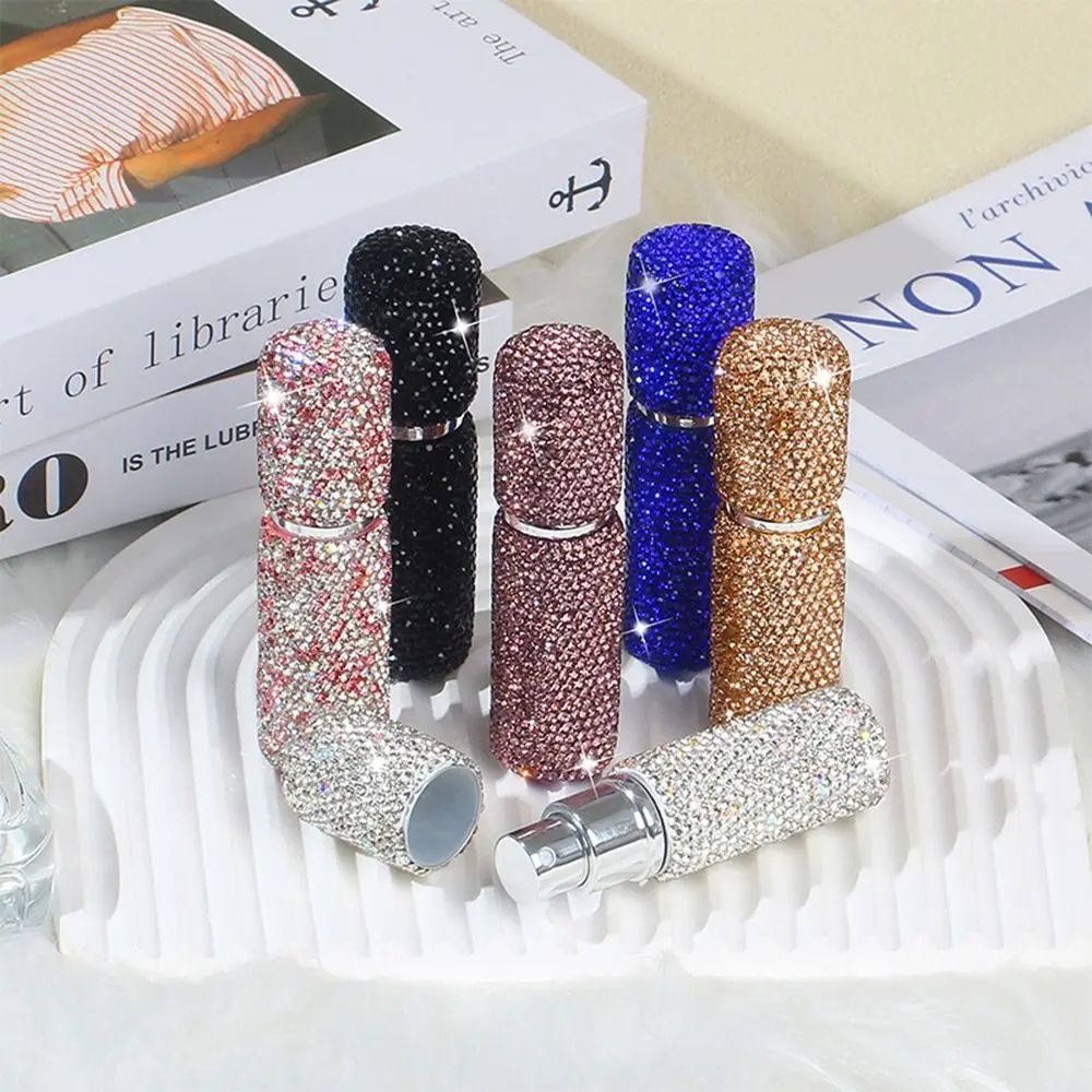 Mini Portable Perfume Spray Bottle Refillable Leakproof Perfume Dispenser Bottle Inlaid Exquisite Sample Vials Travel