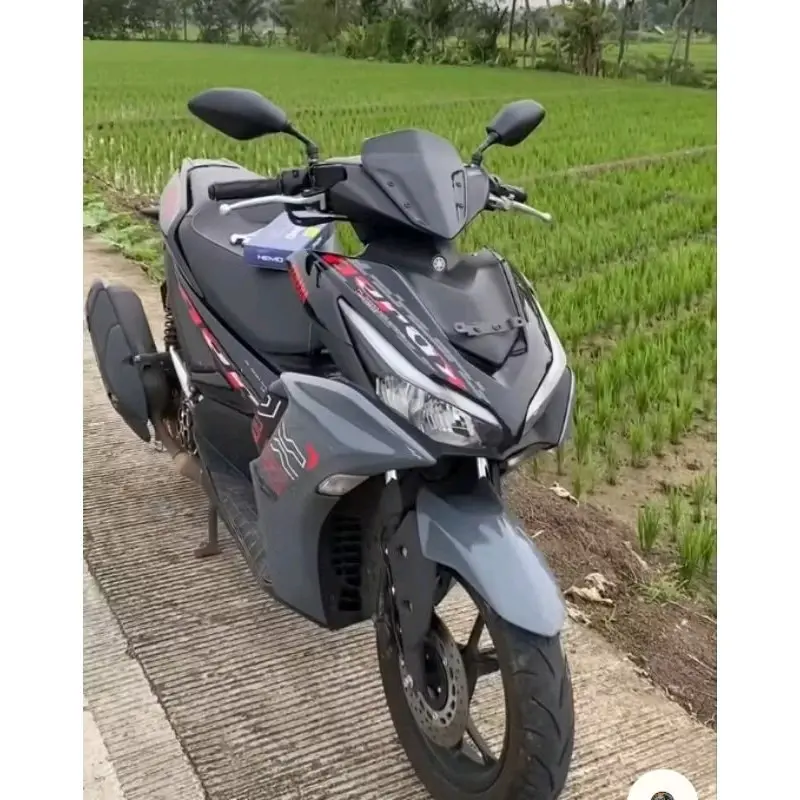 Spion Bubut 3 Jari Original Xmax Nemo Spion Bubut Tangkai Pendek Spion Down Size Universal Semua Motor Honda & Yamaha Motorcycle 7