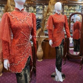 Kebaya Atasan Wisuda Karina Mutiara Tanam Lace Full Puring Kondangan 2