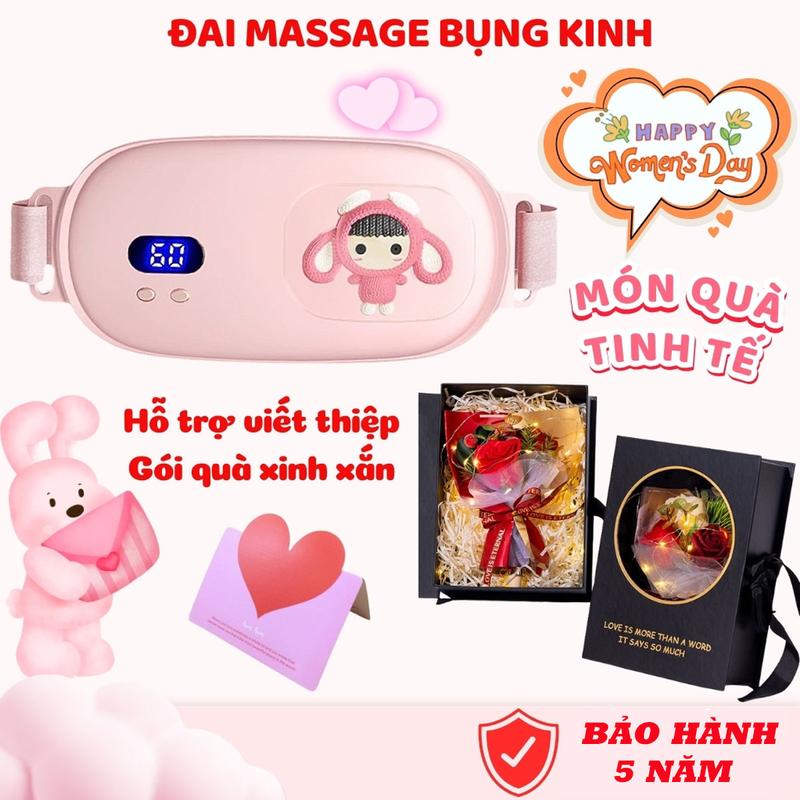 QUÀ TẶNG Ý NGHĨA Máy massage chườm ấm bụng kinh Y-14 Máy massage làm ấm bụng Đai chuờm nóng mát xa bụng cho phụ nữ tới kì