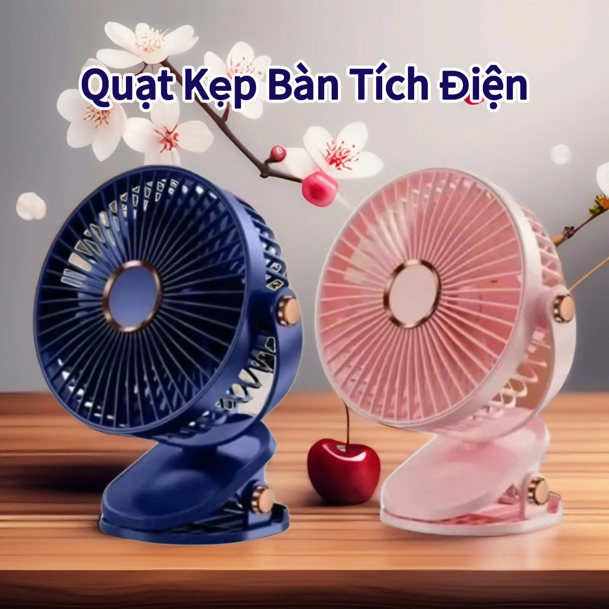 ( Hàng Loại 1) Quạt Kẹp Bàn Tích Điện Mini Tích Hợp Đèn Ngủ Tiện Lợi , Có 5 Chế Độ Gió , Có Thể Xoay 720 Độ Tặng Kèm Dây Sạc Usd