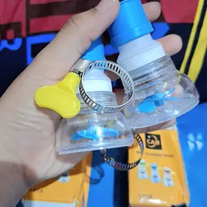 Sambungan Kran Air Plastik Free klem / Filter Saringan Kran Fleksibel Pink