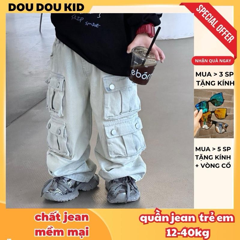[MUA THEO CHIỀU CA0] QJ20 Quần Jean Túi Hộp Cho Bé 11-40kg],Chất Denim Mềm Chính Phẩm by DOUDOU KID