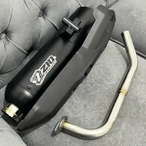 Knalpot standar racing model shijiro tameng air blade original zio exhaust pipa 26-28 out 38 untuk motor vario beat scoopy mio genio pcx nmax dll Motorcycle