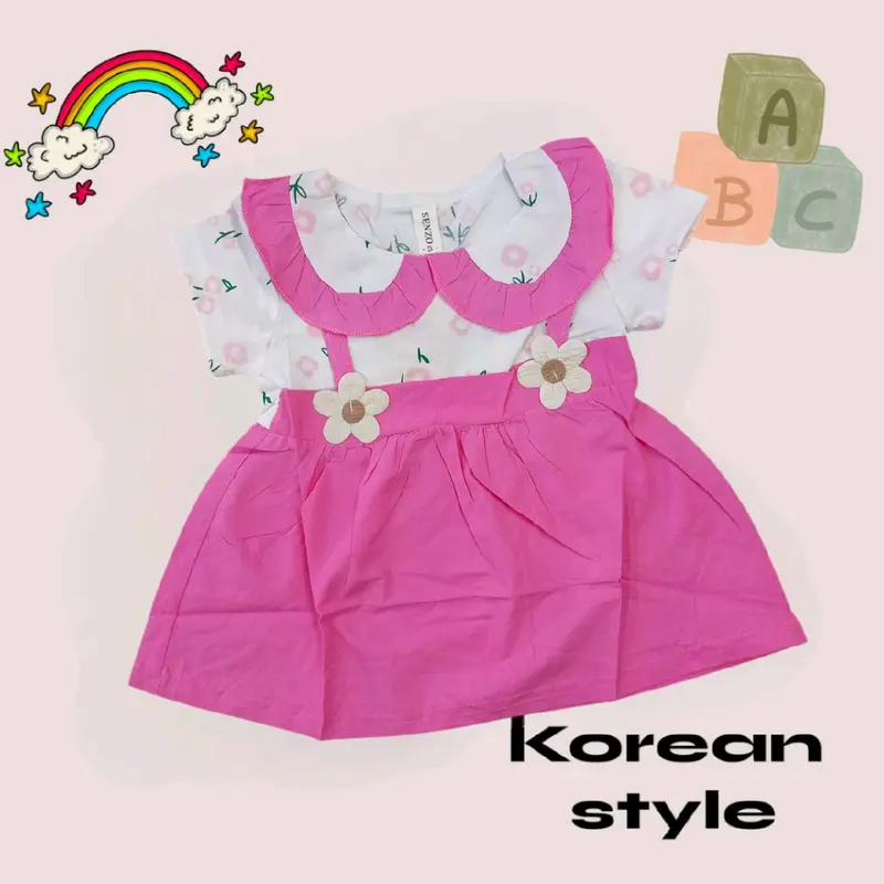 dres motif BUNGA 2 import murah meriah untuk bayi dan anak anak 1