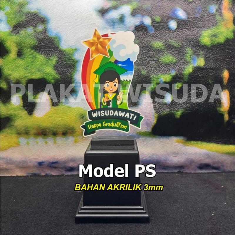 MODEL PS AKRILIK 3mm Plakat Wisuda Piala Wisuda Anak TK/PAUD 4