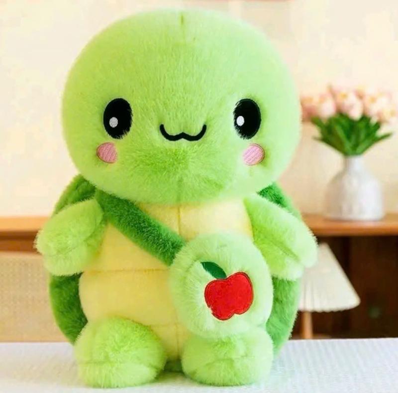 Rùa bông đáng yêu xanh Bơ Szie 30cm Chất liệu bông mềm mại Mô hình gấu bông hình rùa con đeo túi màu xanh bơ Phù hợp làm quà tặng sinh nhật và kỷ niệm