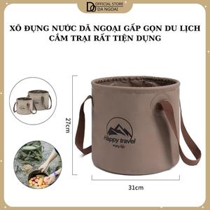 Xô Nước Gấp Gọn Cỡ Lớn Đi Cắm Trại, Dã Ngoại Rất Tiện Dụng, Dễ Dàng Mang Theo - DCP19