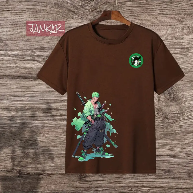 (BISA COD) KAOS ANAK KAOS DISTRO ANAK LENGAN PENDEK UNISEX LAKI PEREMPUAN MOTIF ZORO USIA 2-12TAHUN 2