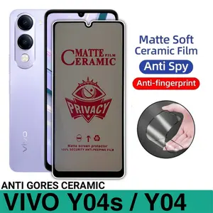 Anti Gores Untuk Vivo Y04s / Y04 Ceramic Matte Privacy Anti Spy Screen Guard