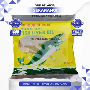 TUNG HAI FISH LIVER OIL 50, 100, 500 BUTIR - Minyak Ikan Vitamin Untuk Peliharaan Dan Ternak, Unggas.