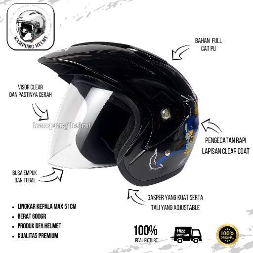Helm Anak Junior Pet Full Karakter Usia 5-10 Tahun Motorcycle Perlindungan Unik dan Menarik