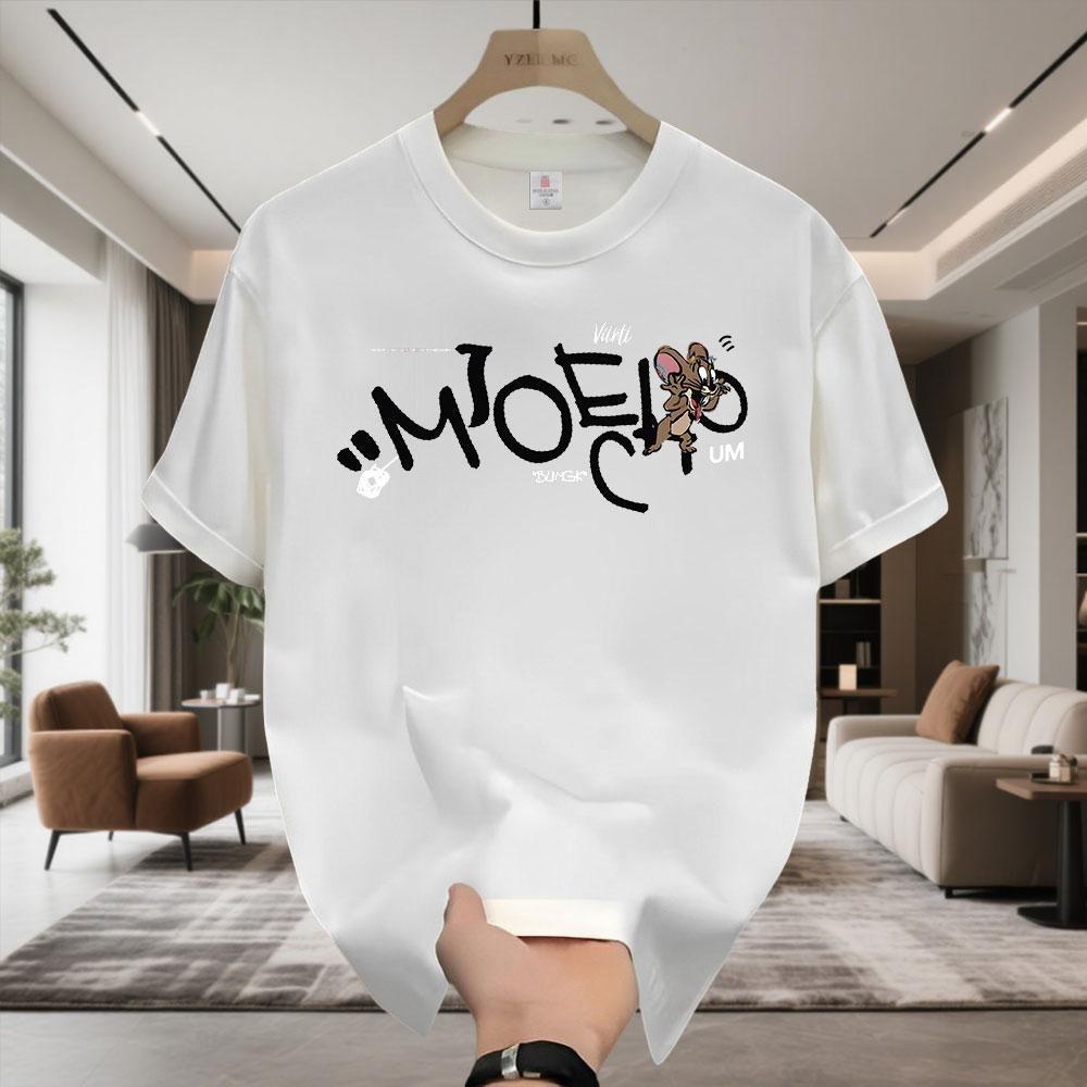 Kaos Oblong Lengan Pendek Motif Tikus Lucu 100% Katun Ukuran Besar Unisex