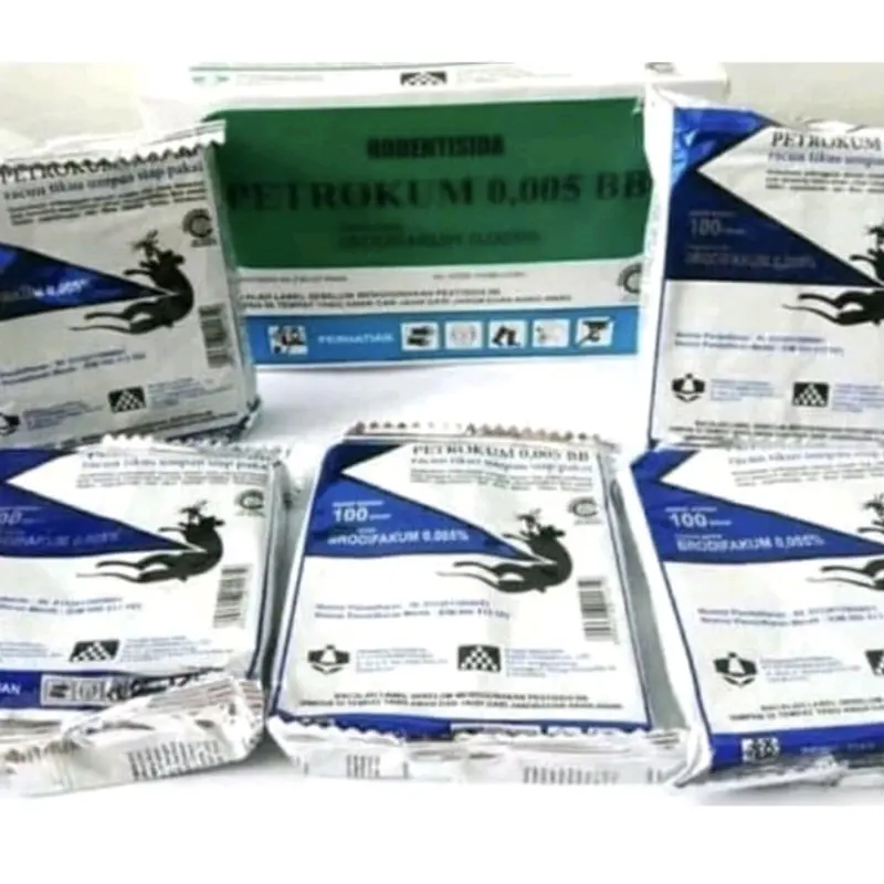Obat tikus racun tikus  RODENTISIDA PETROKUM 1 BOX ISI 10 PAX KEMASAN 100GR 0