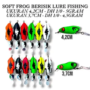 SOFT FROG RASA BUNYI JWES BERISIK UKURAN 4,2CM SAMA 3,7CM UMPAN KESTING.