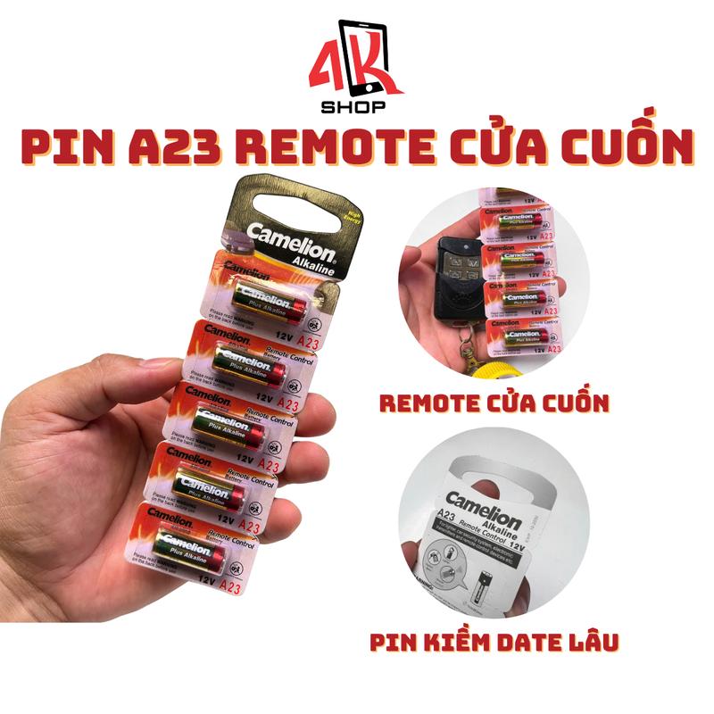 Camelion Pin Thay Remote Cửa Cuốn A23 12V 23A Vỉ 5 Viên Chính Hãng Kiềm Date Lâu