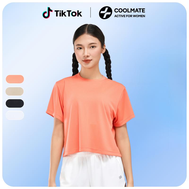 Áo thể thao nữ Essential Croptop Tee nhanh khô, thấm hút, thoáng khí - Coolmate Active For Women