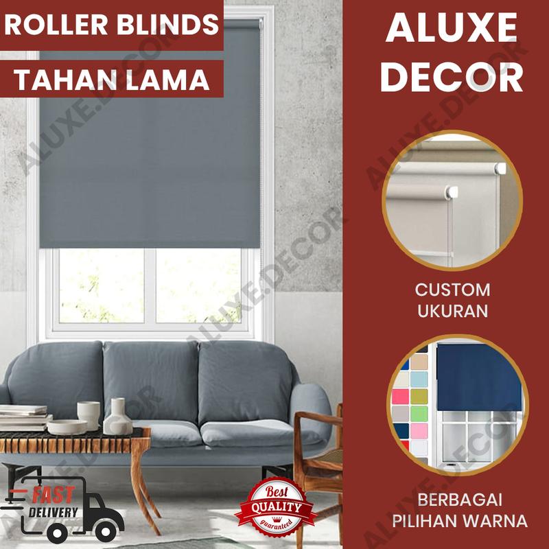 Roller Blind Dimout / Blackout, Sharp point / Nove, Tirai Gulung ...