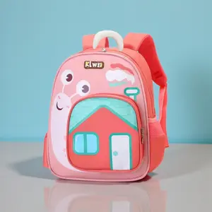 Tas Ransel Anak PAUD TK Karakter Rumah Lucu | Tas Sekolah Anak Perempuan & Laki-Laki Ringan