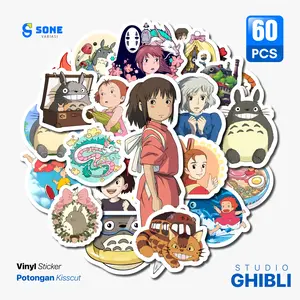Stiker Anime Ghibli Stiker Laptop Tumbler Dairy Notebook Kertas Buku Paper Stationery
