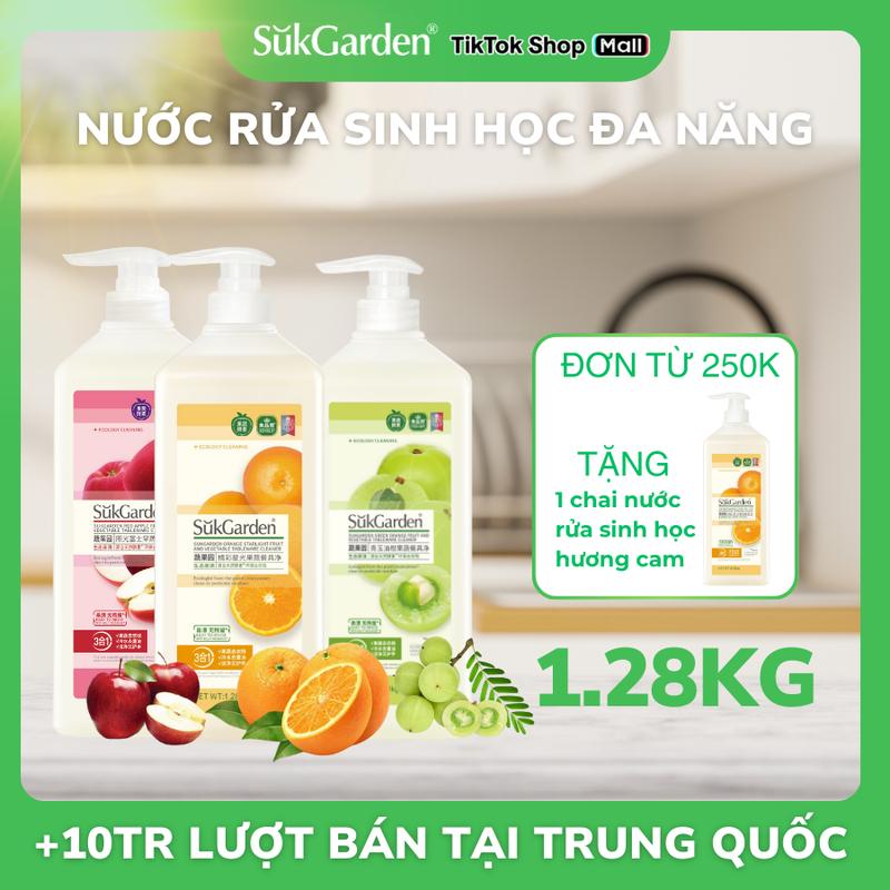 [CHÍNH HÃNG] Nước Rửa Sinh Học SukGarden Chiết Xuất Enzyme Thực Vật - Hỗ Trợ Rửa Chén Bát, Rau Củ Quả