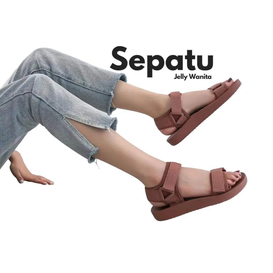 Sandal Gunung Wanita Sandal Karet Jelly Elastis Ringan Anti Slip Korean Fashion Street Style Empuk Ringan dan Nyaman