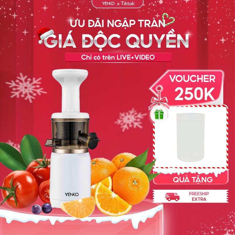  Máy ép chậm mini Venko Xay sinh tố ép kiệt nước đến 98% Lưới lọc 0,1mm siêu nhỏ Công suất 150W máy  ép 
