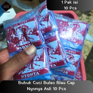 Bubuk Cuci Bulao Blau Blao Cap Nyonya Asli 10 Pcs sabun