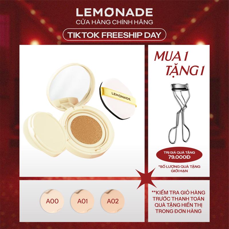 MUA 1 TẶNG 1 MUA 01 Phấn nước Lemonade Matte Addict Cushion TẶNG 01 Kẹp mi chuyên nghiệp
