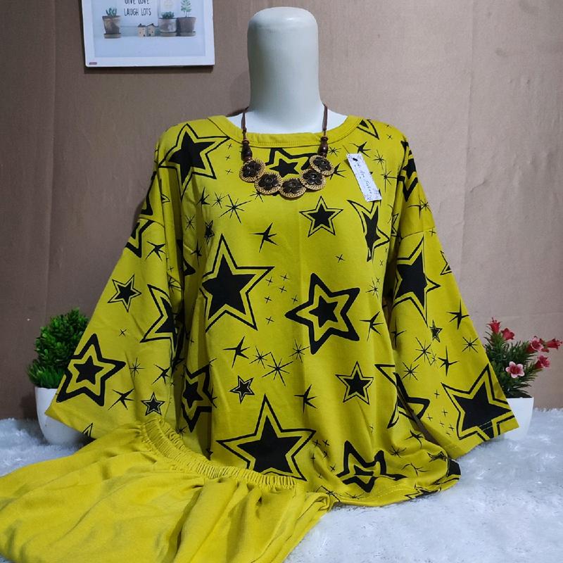 Setelan Kaos jumbo . Ld 120-130cm . Realpict 0