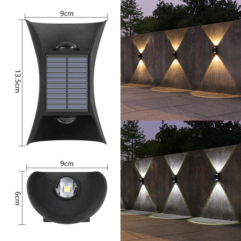 Outdoor Solar Wall Light Fence Lamp Garden Yard Patio Street Pathway Deck Lighting Decor Wall Lamp Waterproof 5