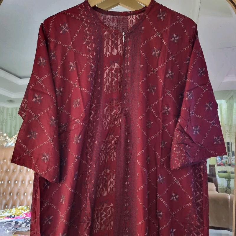 Daster Kekinian Rayon Motif Lengan 3/4 Ld 120 Busui friendly 3